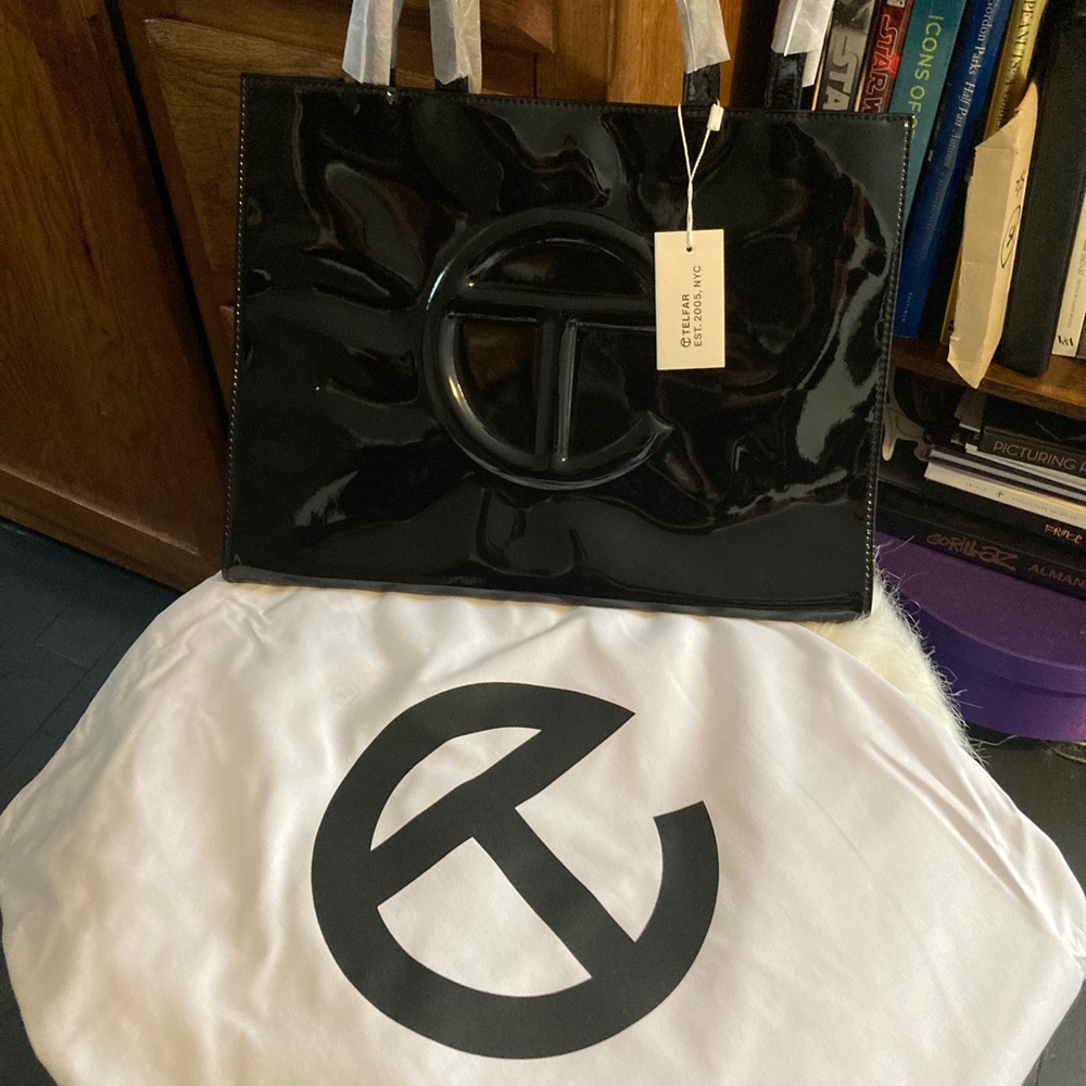NWT Medium black patent leather Telfar
